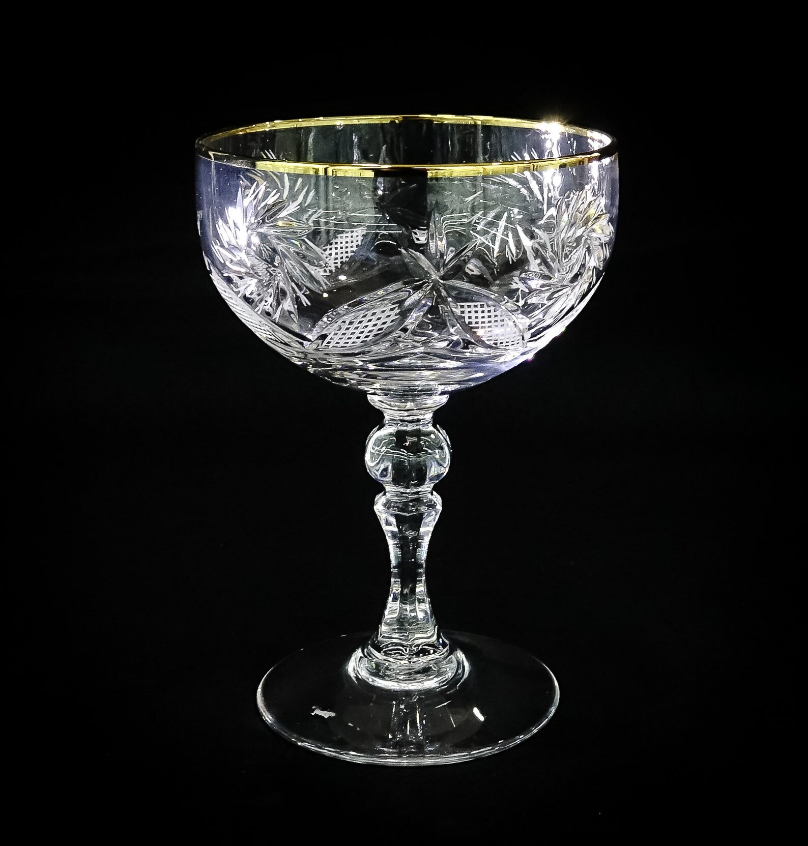 Neman 8 Oz Cut Crystal Champagne/Cocktail Coupe Glasses Set Etsy