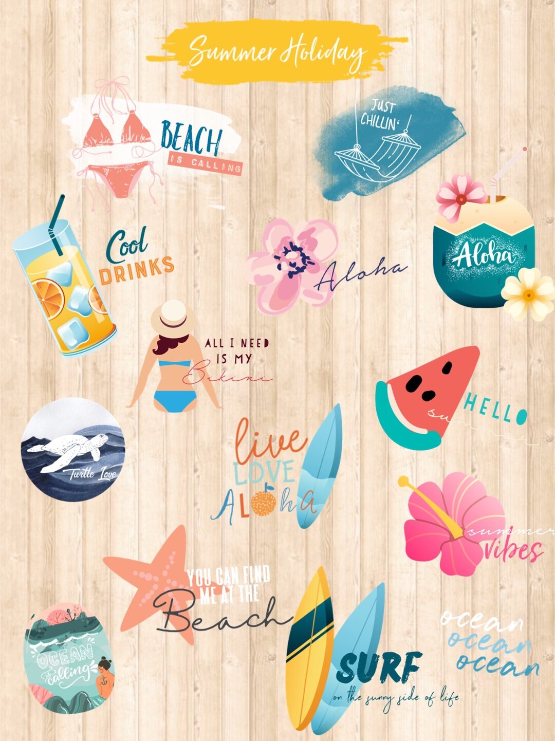 Instagram Story Sticker - Summer Holiday - Etsy