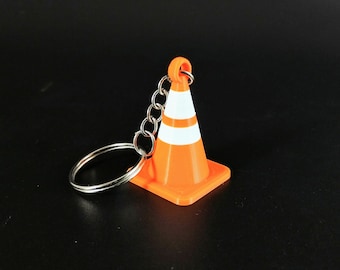 3D-geprinte sleutelhanger verkeerskegel