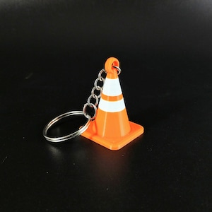 3D-geprinte sleutelhanger verkeerskegel