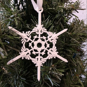 3D Printed Video Game Snowflake Ornament- Triforce