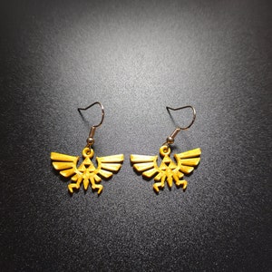 3D Printed Triforce Crest Earrings