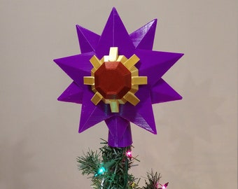 Topper de árbol Starmie impreso en 3D