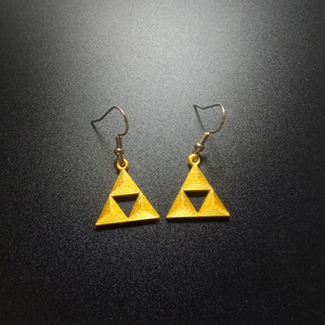 3D Printed Triforce Earrings