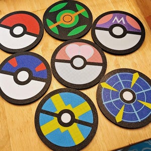 3D-geprinte Pokeball-onderzetters