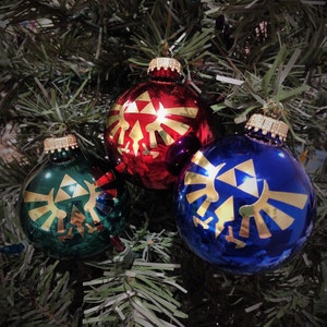 Set of 3 Triforce Crest Ornaments