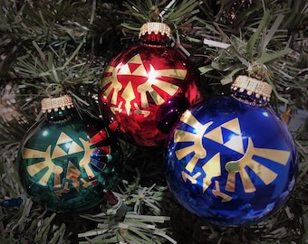 Set aus 3 Triforce Wappen Ornamenten