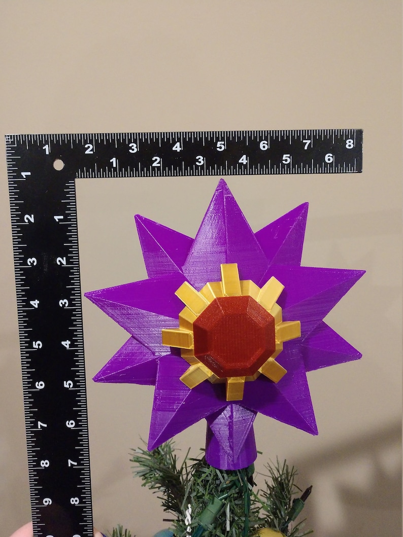 3D Printed Starmie Tree Topper Etsy