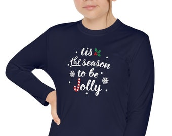 Youth Long Sleeve Competitor shirt.  Tis the Season to be Jolly.