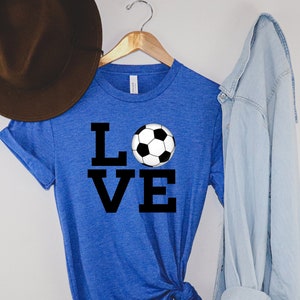 LOVE Soccer T Shirt, Soccer Fan Shirts, Soccer Gifts, Gift For Him, Soccer Lover TShirt, Soccer Shirt, Gift for Her, Youth Soccer Shirts