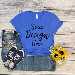 Bella Canvas 3001 Mockup, 3001 Bella Heather Columbia Blue Mock Up, 3001 Bella Canvas, Bella 3001 Mockup, Bella 3001 Shirt Mockup, Mock Ups