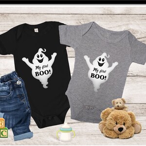 Halloween Baby Bodysuit, Infant bodysuit, Infant Shirt, Baby Undershirt, My First Halloween Shirt, My First Boo Baby Bodysuit, Baby&#39;s First
