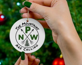 PNW Christmas Ornaments, Pacific Northwest Ornaments, Mountain Ornaments, Great Outdoors Ornament, Gift For Outdoor Lover, Holiday Ornaments