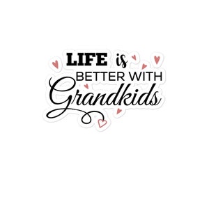 Het leven is beter met kleinkinderen Vinyl Stickers, Nieuwe Oma Stickers Stickers, Nieuwe Opa, Nieuwe Baby Stickers, Cadeau voor Oma, Cadeau voor Opa