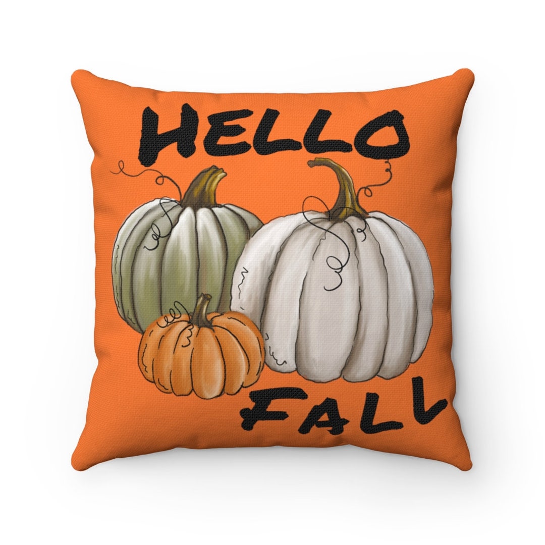 Fall Pillow Case, Autumn Pillows, Decorative Throw Pillow Cases, Hello