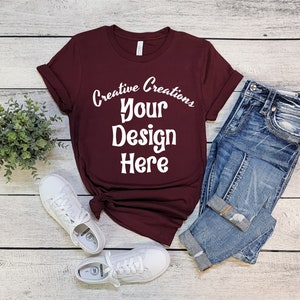 Bella Canvas 3001 Maroon Mock Up, Bella Canvas Mockup, 3001 Bella Canvas Mockup, Maroon Mock Up, Maroon 3001 Mockup, Bella Mock 3001