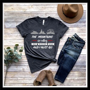 Mountains Are Calling T-Shirt - The Mountains Are Calling I Must Go - Men's Graphic Tee