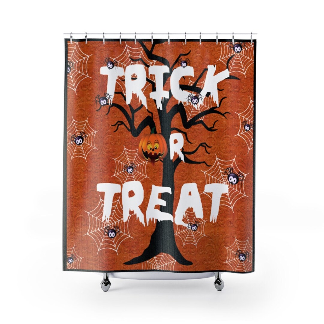 Halloween Shower Curtains Halloween Bathroom Accessories Etsy