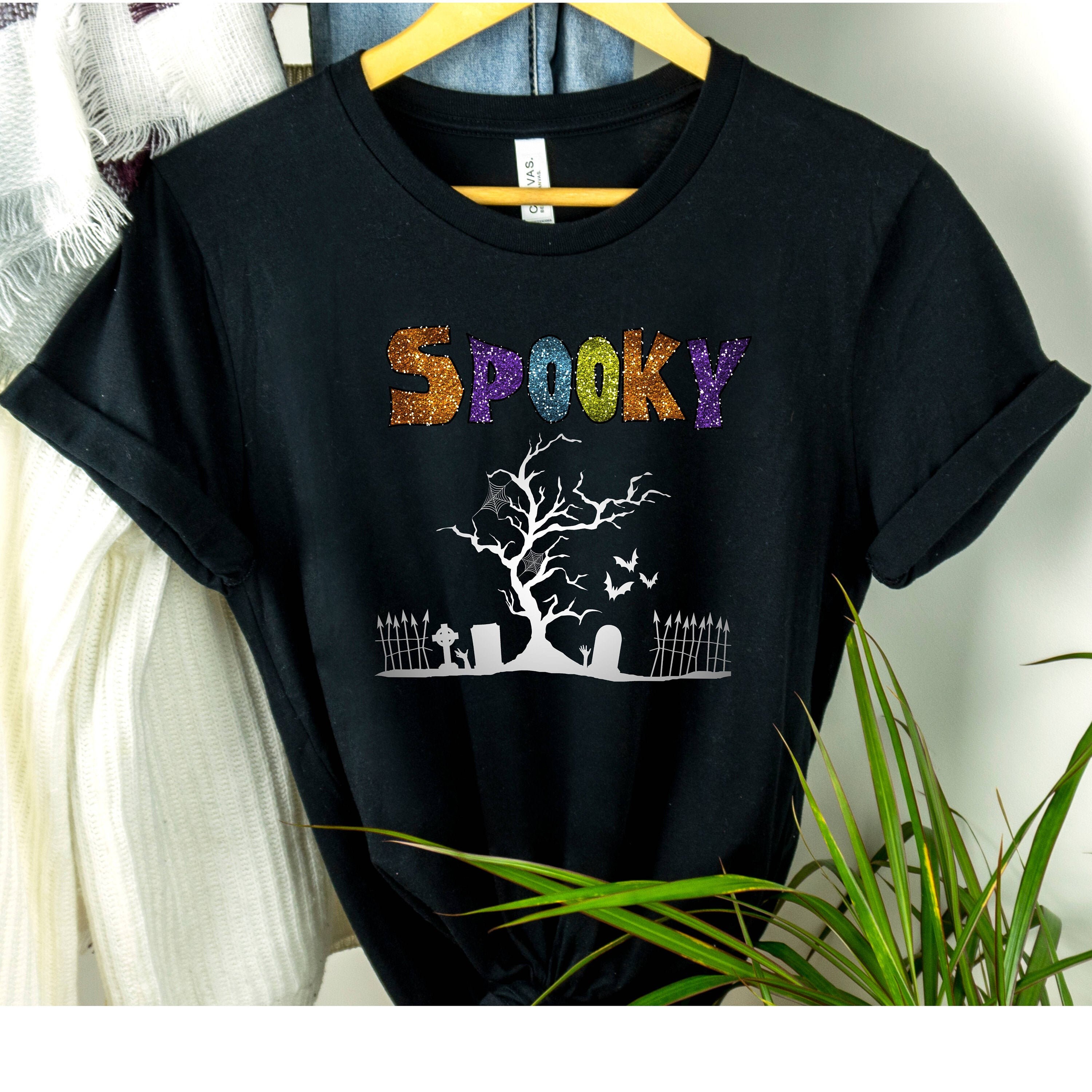 Happy Halloween Shirts Graveyard Shirt Spooky Tree Shirt | Etsy