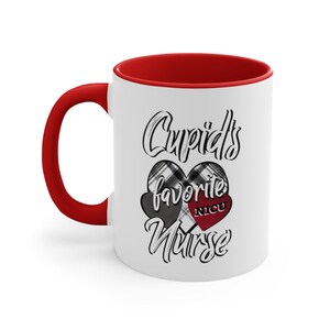 Cupids Lieblingskrankenschwester Kaffeetasse, Krankenschwester Kaffeebecher, Valentinstag Tassen, Geschenk für Krankenschwester, Krankenschwester Keramik Kaffeetasse, NICU, PEDS, LPN