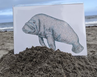 Manatee - Sea Creature Art Print