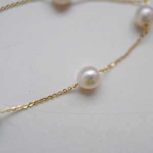 Handmade 18K gold Orion’s Belt pearl Bracelet