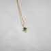 Handmade 18K gold Emerald Gem north star 925 sterling silver gilded necklace Polaris