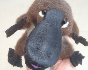 Platypus articulated needle felted figurine