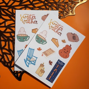Sweater Weather/Cozy Fall Sticker sheet