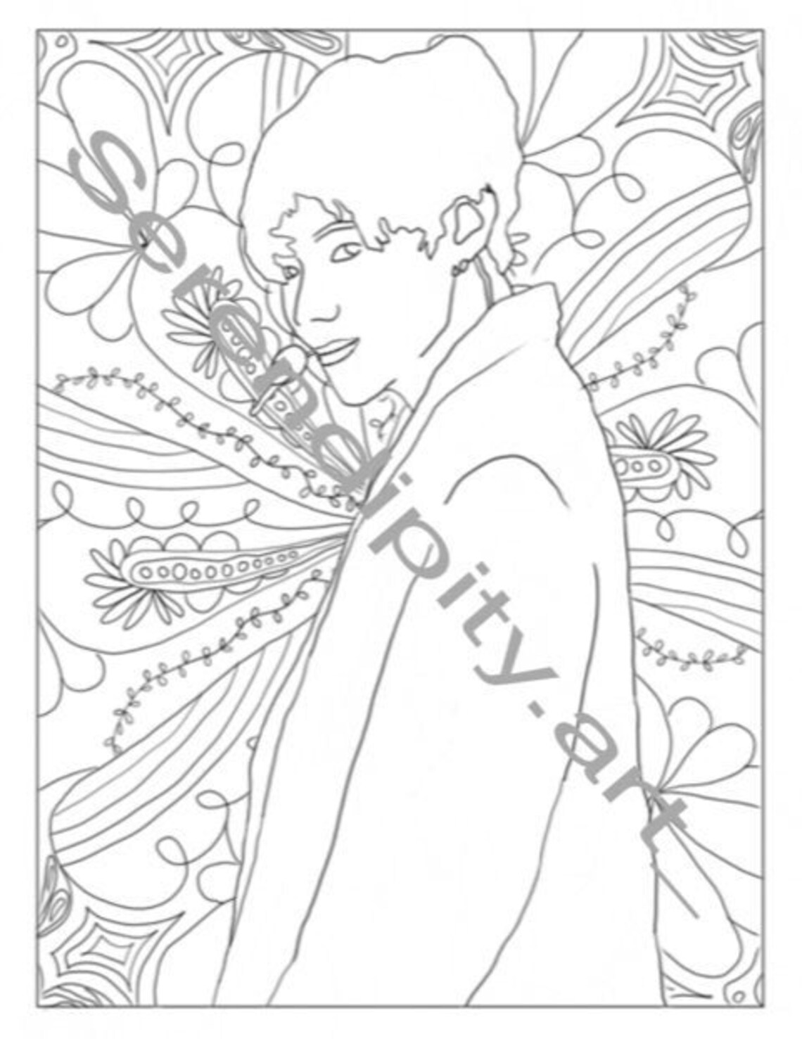 BTS V Coloring Page - Etsy.de