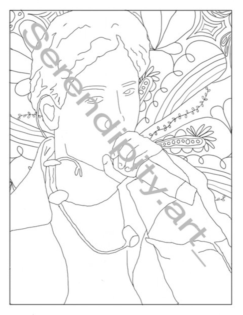 Download BTS Coloring Pages Every Member Package | Etsy