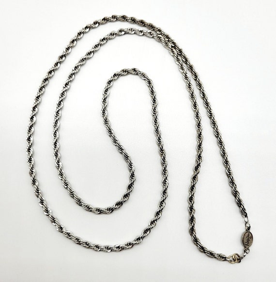 Vintage Napier Silver Tone Twisted Rope Chain silver Chain unisex Chain napier Chain twisted Rope Chain 20 Long Napier Chain vintage Etsy