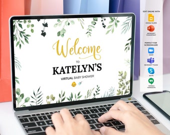 Editable Virtual Baby Shower Games, Powerpoint Baby Shower Games, Emoji Pictionary, Distance Baby Shower Activity, Zoom Baby Shower Games