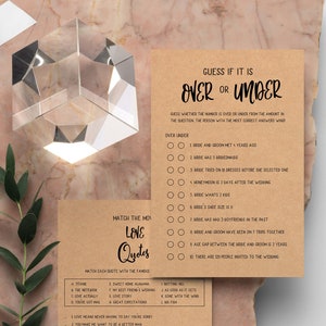 30 Editable Bridal Shower Games, Rustic Kraft Bridal Shower Games Bundle, Instant Download, Wedding Shower Games, Printable, Bridal Party
