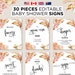 Editable Boho Baby Shower Signs, Printable Baby Shower Table Sign ...