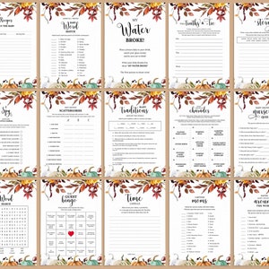 Pumpkin Editable Baby Shower Games, Printable Little Pumpkin Fall Baby ...