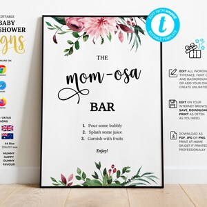 Editable Floral Baby Shower Bundle, Printable Pink Blush Baby Shower ...