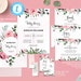 Editable Floral Baby Shower Bundle, Printable Pink Blush Baby Shower ...