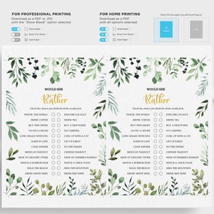 30 Editable Bridal Shower Games, 6 Greenery Themes, Bridal Shower Games Bundle, Instant Download, Wedding Shower Games, Bridal Party Games image 8