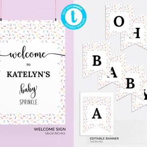 Baby Sprinkle, Sprinkle Baby Shower Bundle, Baby Sprinkle Invitation ...