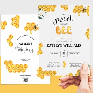 Honey Bee Baby Shower Invitation, Bee Baby Shower Invitation, Bumble bee Baby Shower Invitation, Baby Shower Invite, Mom to bee Baby Shower