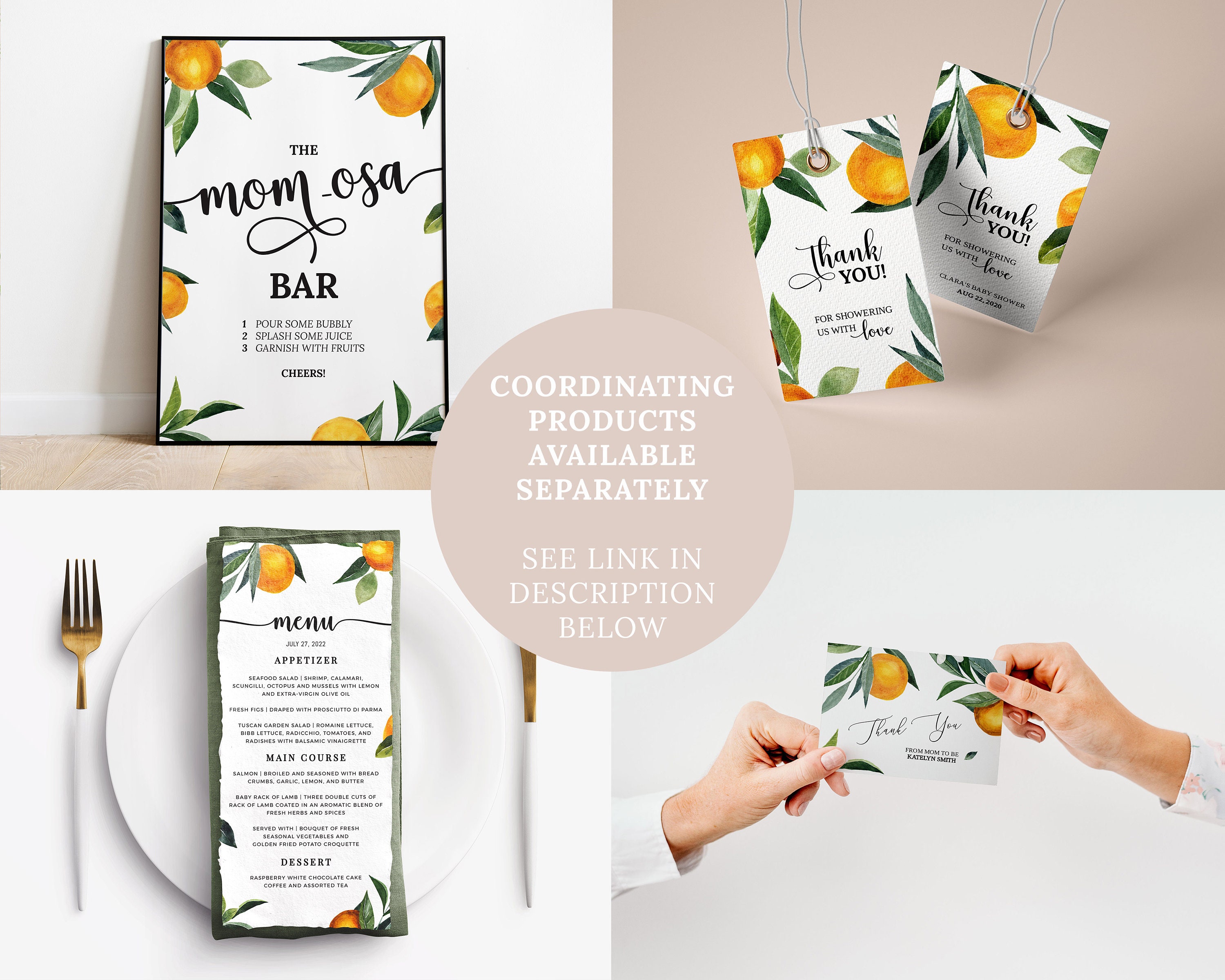 A Little Cutie Baby Shower Baby Shower Orange Theme Etsy