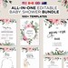 Editable Floral Baby Shower Bundle, Printable Pink Blush Baby Shower ...