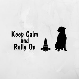 Bullmastiff Rally Decal, Permanent Decal, Bullmastiff AKC Rally Obedience Decal