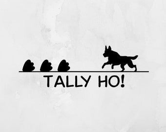 Belgian Malinois FastCAT Decal, Permanent Decal, Malinois Fast CAT Decal, Tally Ho Decal