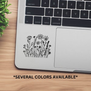Wildflower Decal, Floral Laptop Decal, Floral Car Decal, Wildflower Sticker for Laptop, Wildflower Sticker for Car