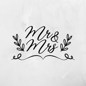 Mr and Mrs Vinyl Decals, Wedding Permanent Vinyl Decals, Decals for Weddings