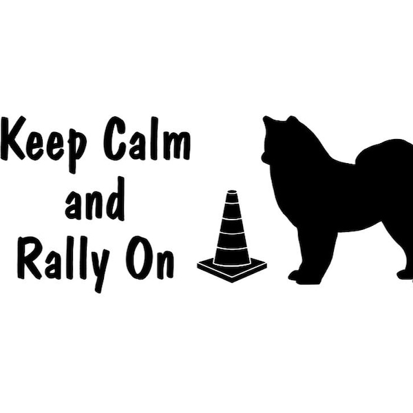 Samoyed Rally Decal, Permanent Decal, Samoyed AKC Rally Obedience Decal