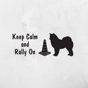 Samoyed Rally Decal, Permanent Decal, Samoyed AKC Rally Obedience Decal