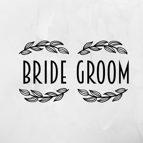 Bride and Groom Champagne Glass Vinyl Decals, Wedding Permanent Vinyl Decals, Decals for Weddings, Wine Glass Decal, Champagne Glass Decal
